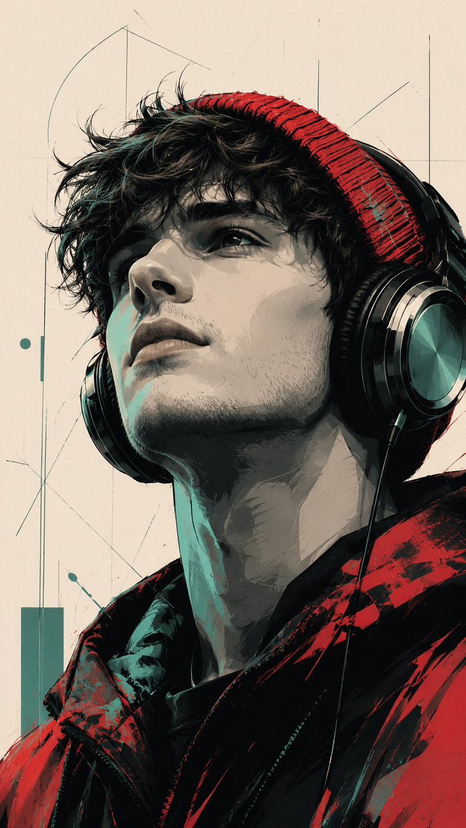Portrait Pop Art au Casque