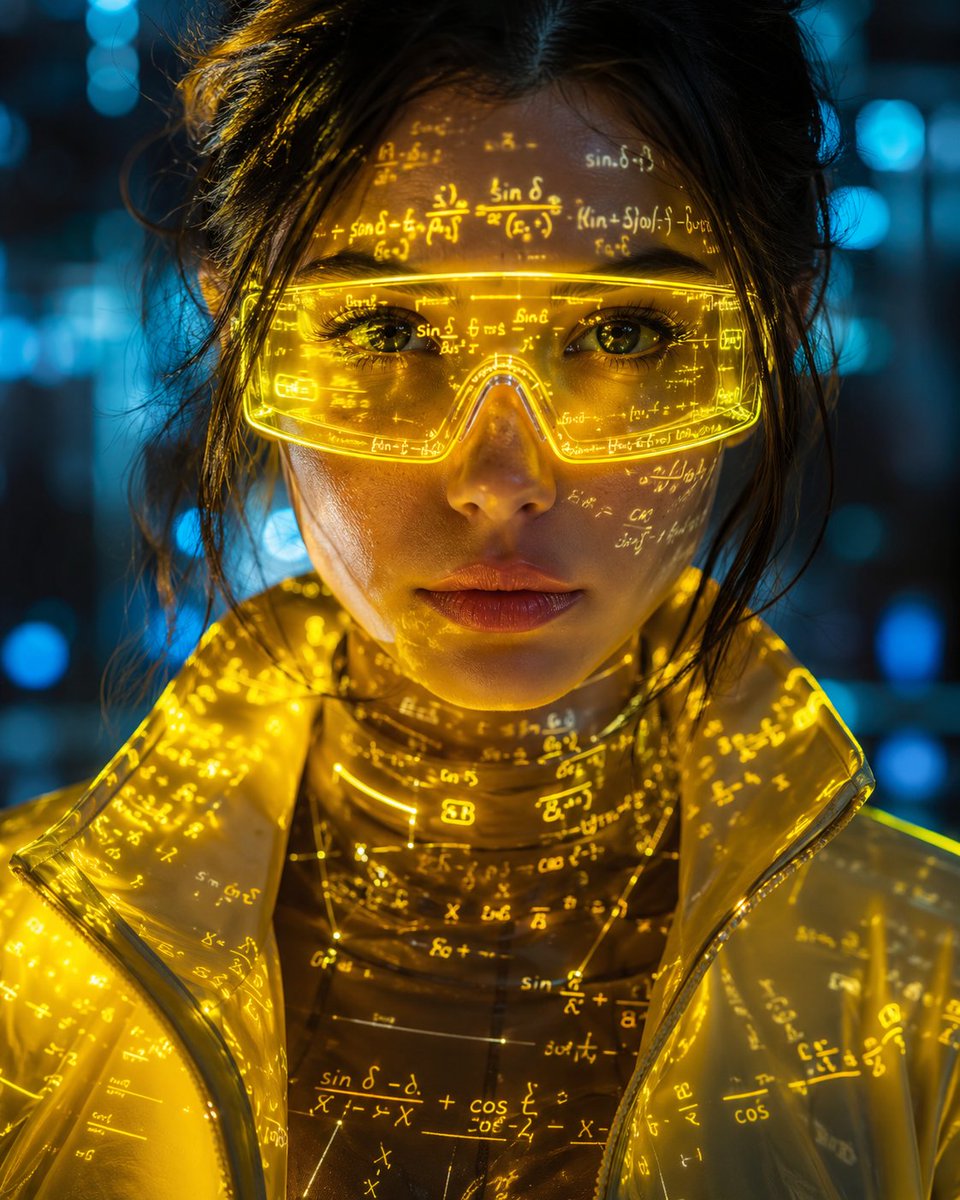 Cyber-ästhetisches Porträt mit Neonbrille
