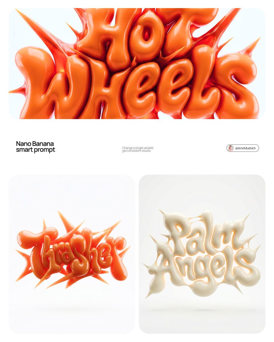 Aufgeblasene 3D-Typo-Skulptur