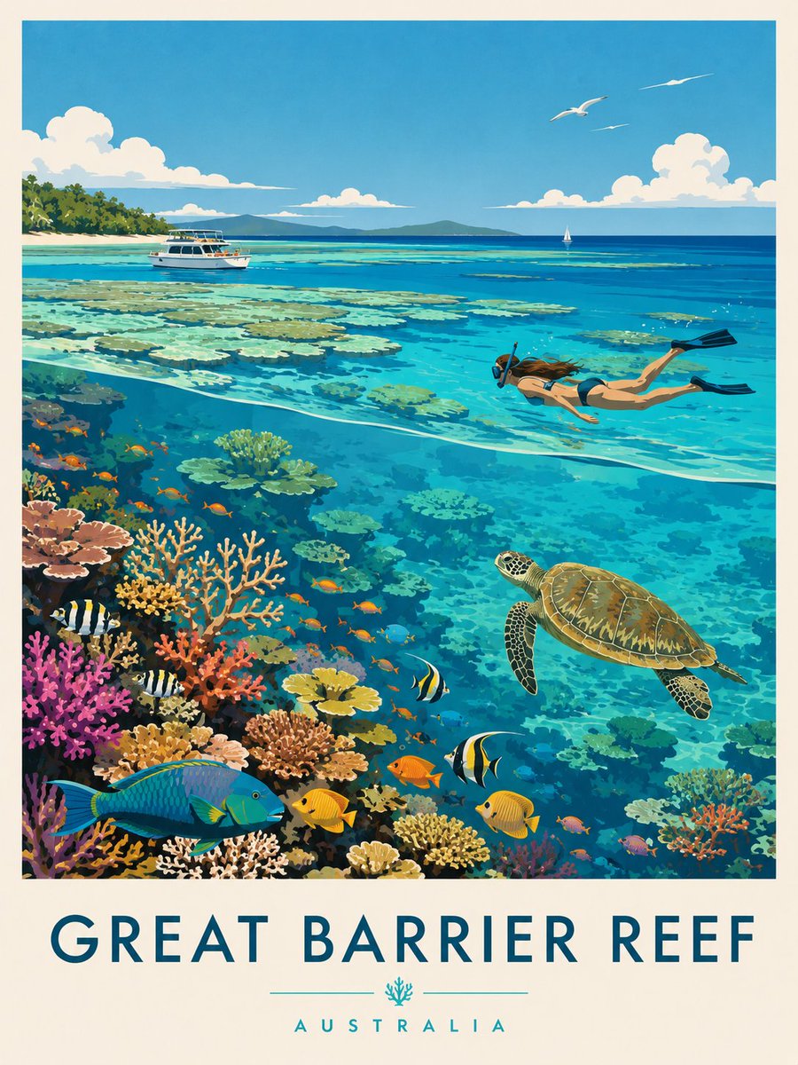 Pôster da Grande Barreira de Coral