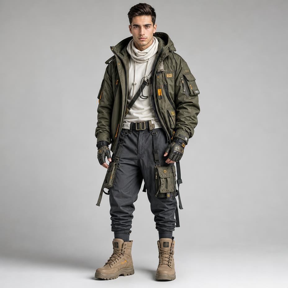 Retrato de Moda Techwear en Estudio