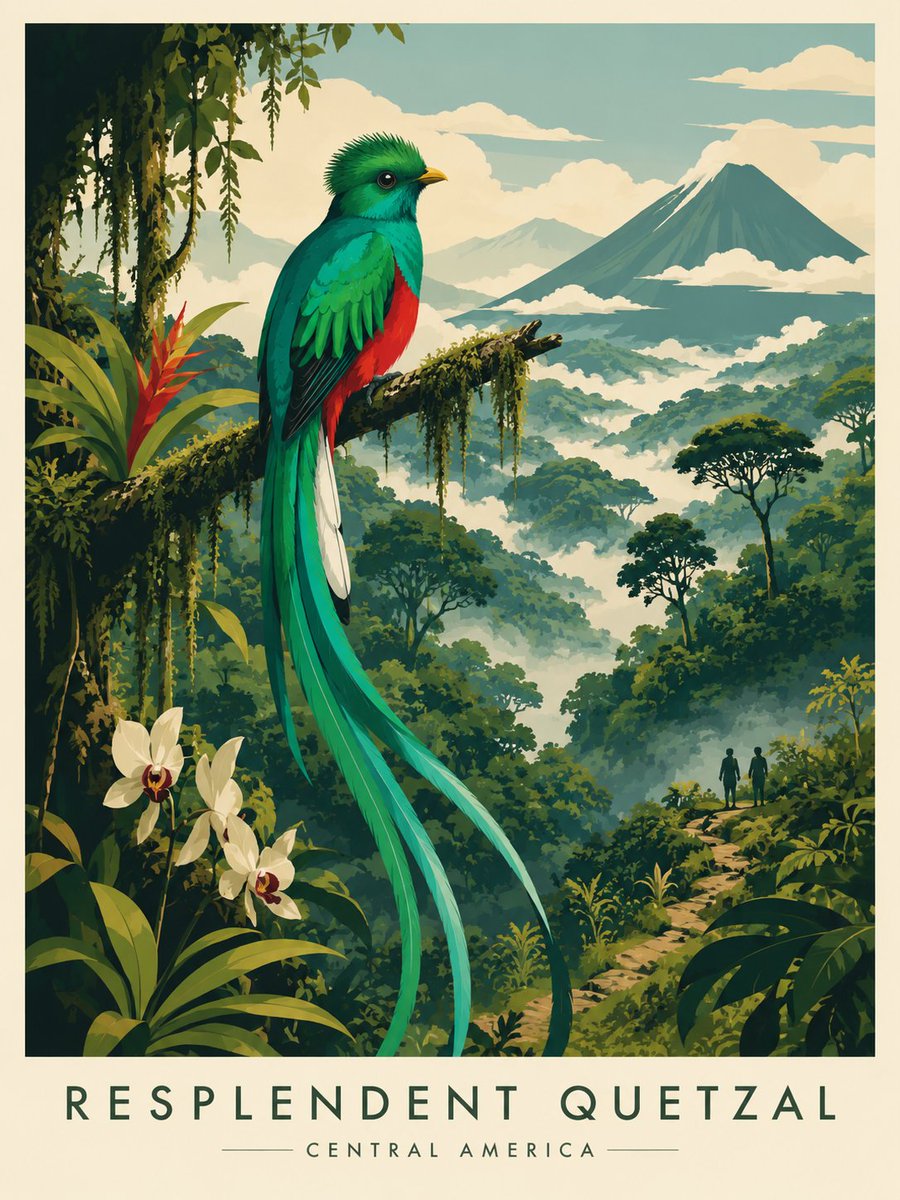 Póster Vintage del Lori Arcoíris