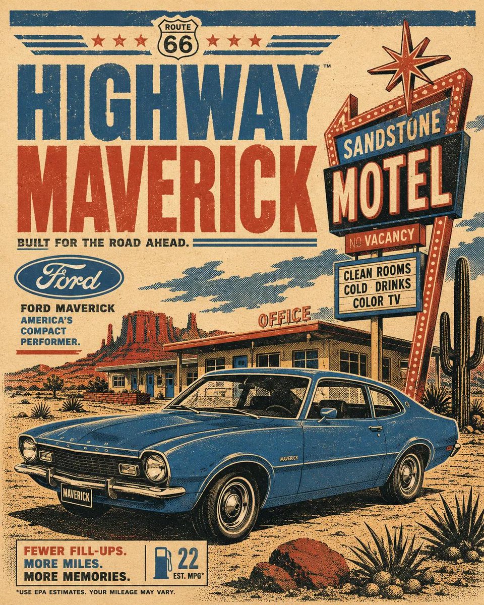 Retro-Automobil-Reiseposter