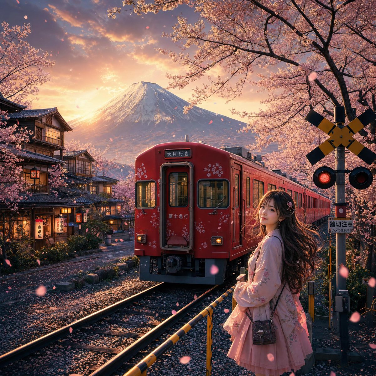 シネマティックな桜の日本