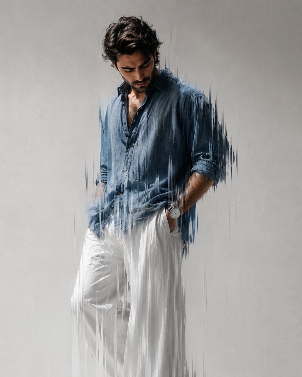 Mode-Porträt mit Glitch-Effekt