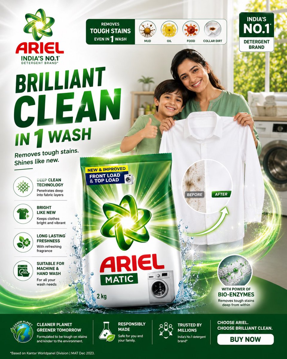 Premium-FMCG-Waschmittelposter