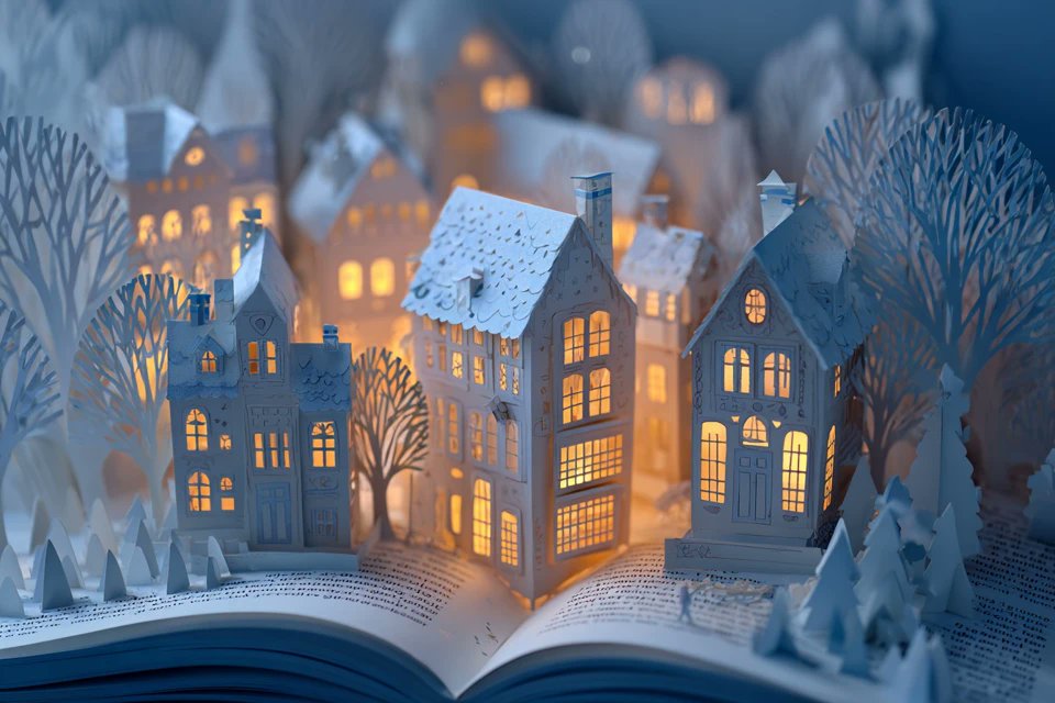 3D-Pop-up-Buch-Illustration
