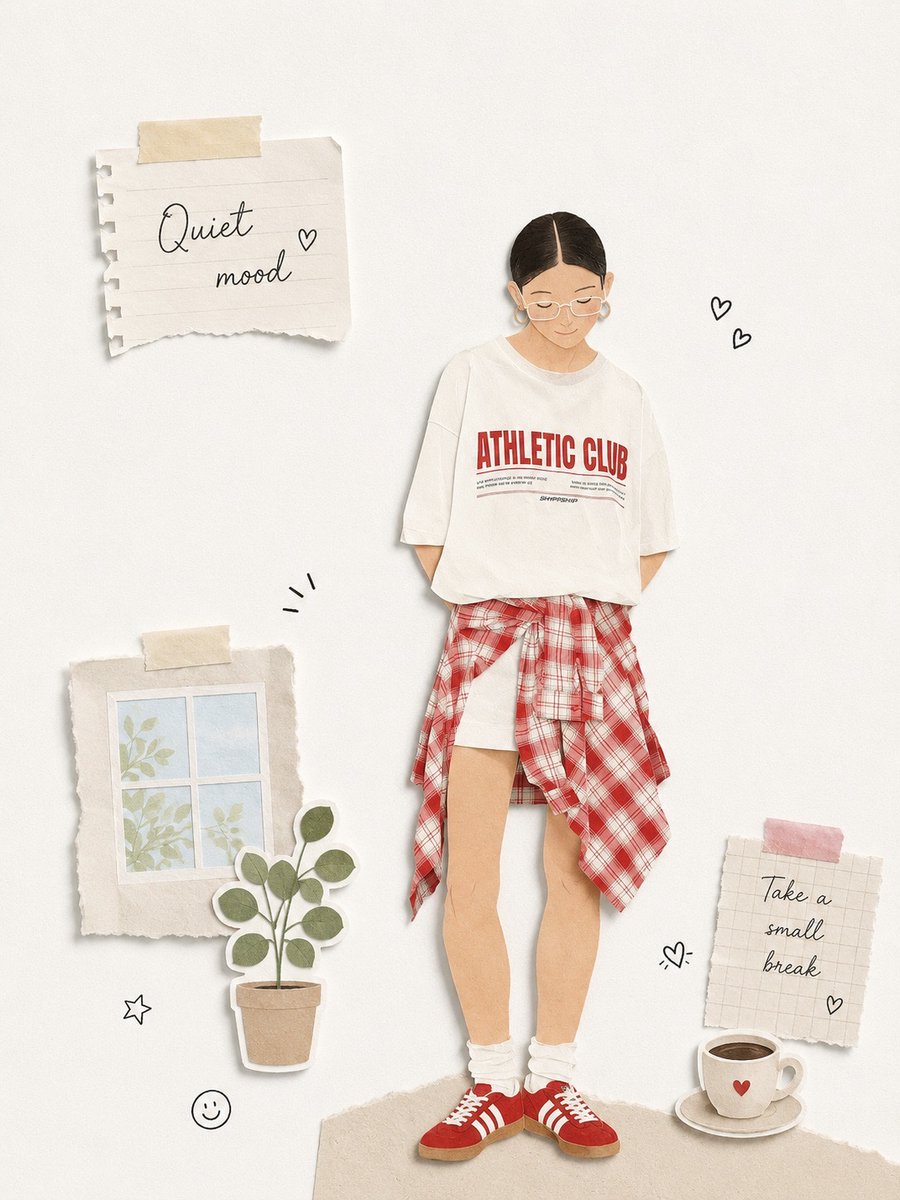 Gemütliche koreanische Papiercollage