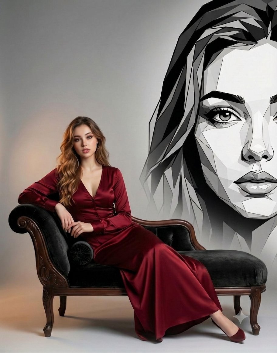 Retrato Editorial de Moda de Luxo