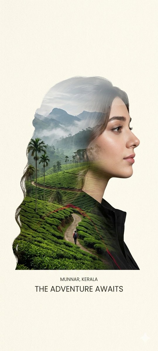 Double Exposure Travel Poster