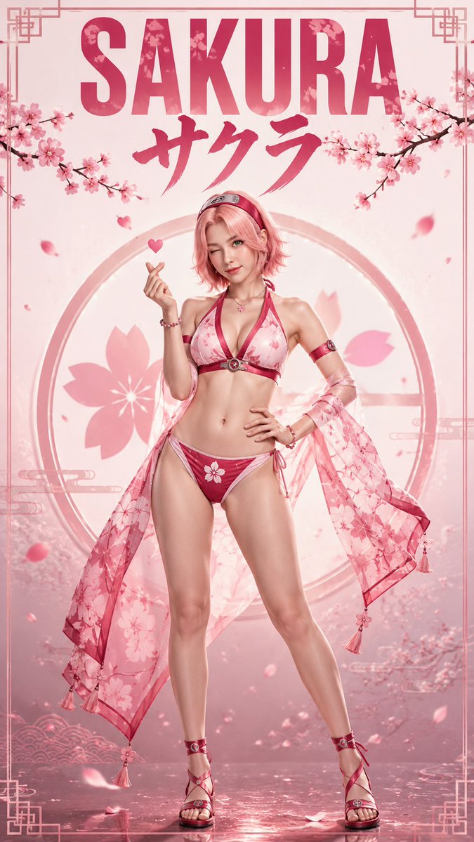 火影忍者女角實寫化海報