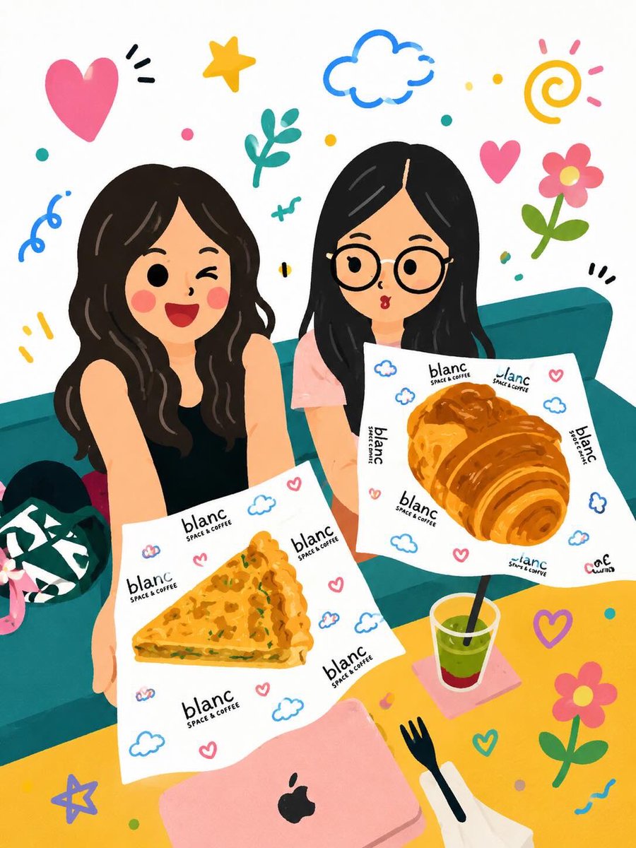 Ilustrações Kawaii de Café e Viagem