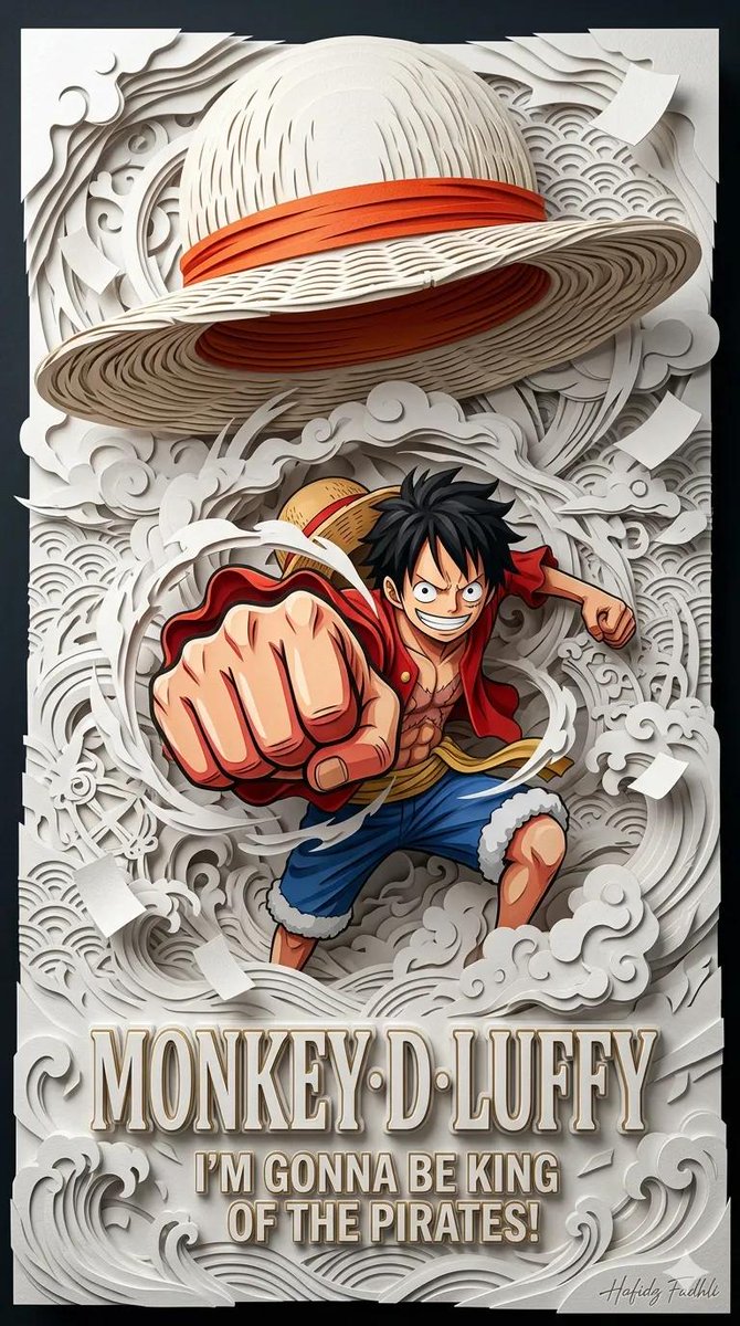 Póster Anime de Papercraft 3D