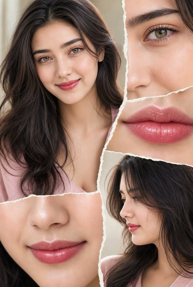 Collage Editorial de Belleza Femenina