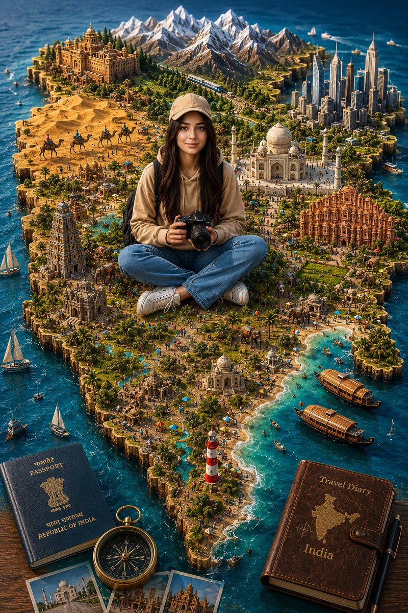 Indien Reise-Miniaturdiorama