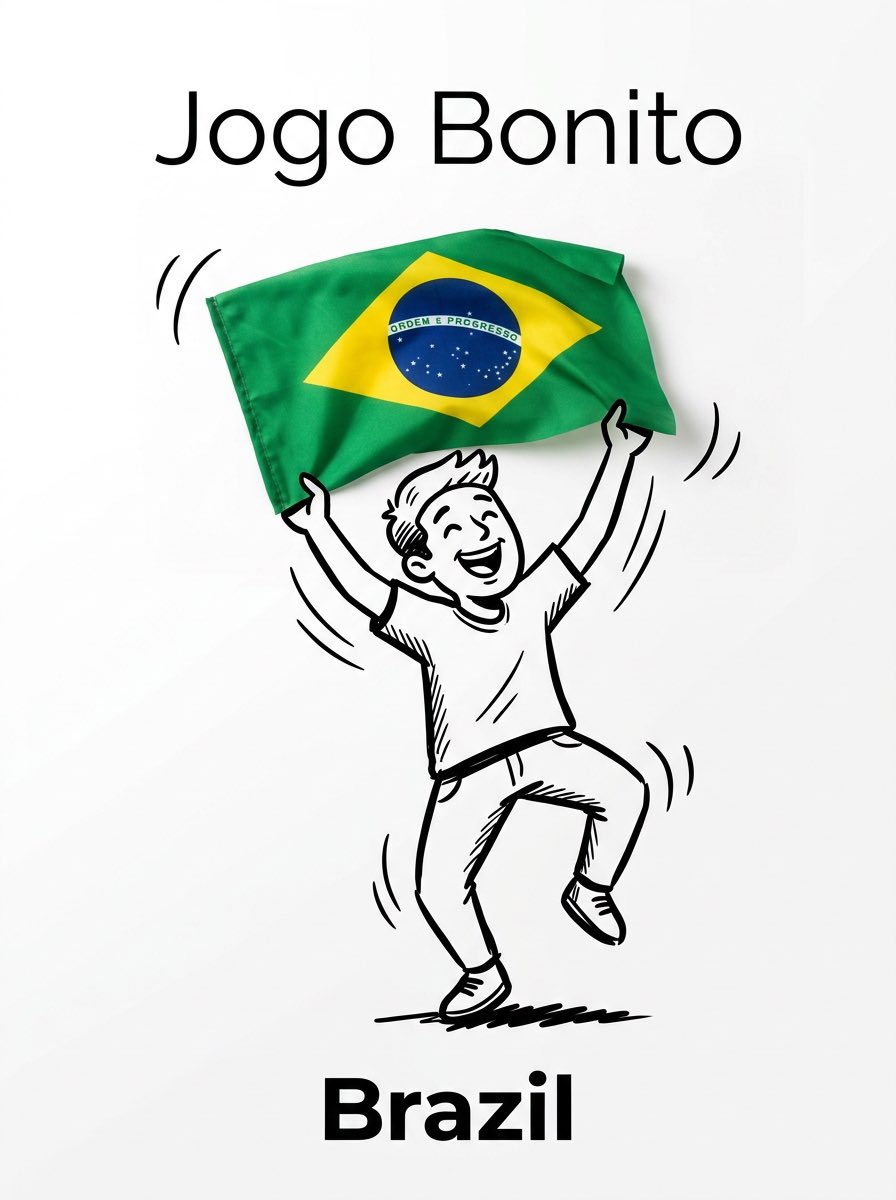 WM-Poster: Flagge trifft Doodle