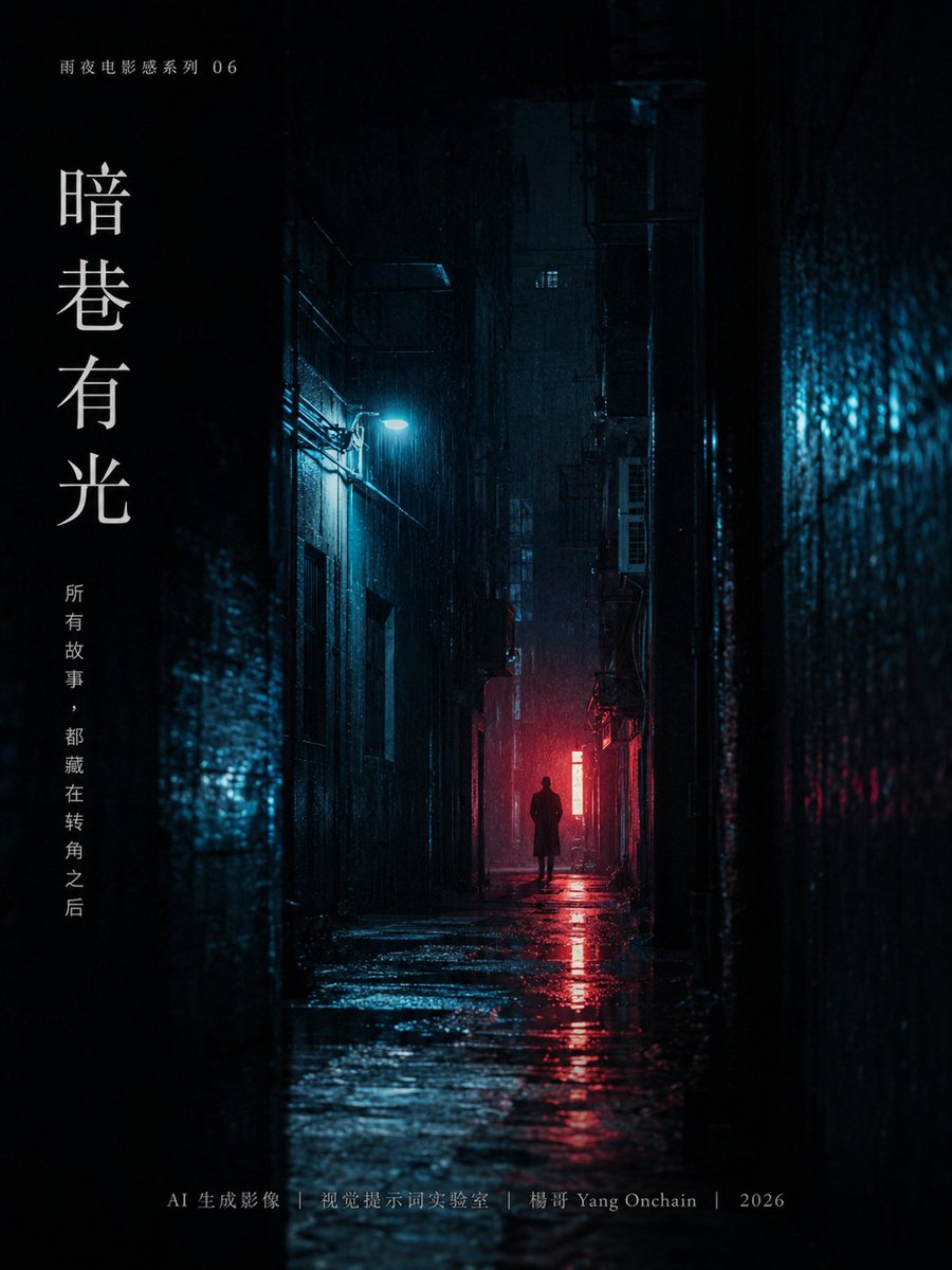 雨夜のシネマティックポスター