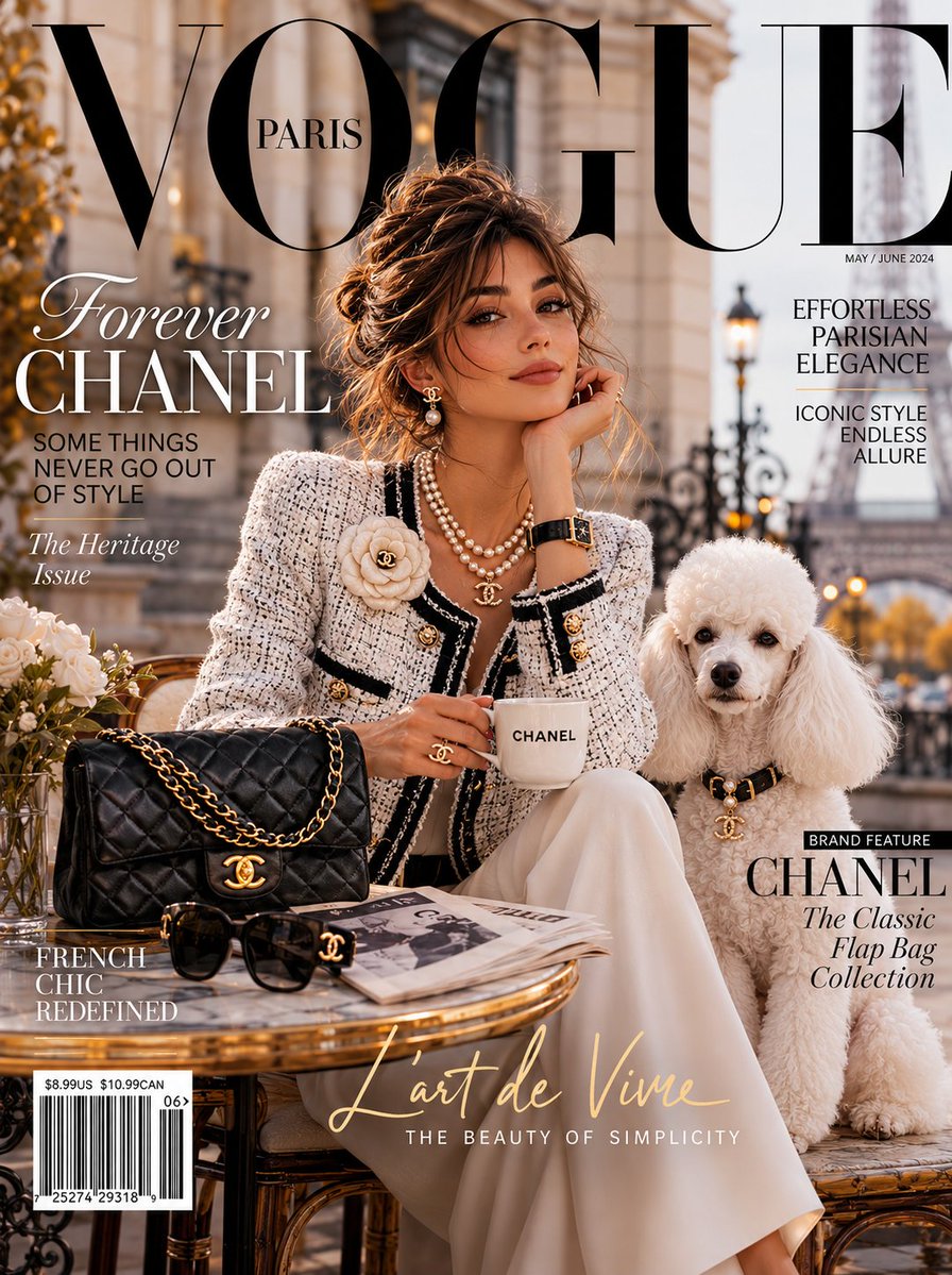 Capa Vogue Atemporal da Chanel