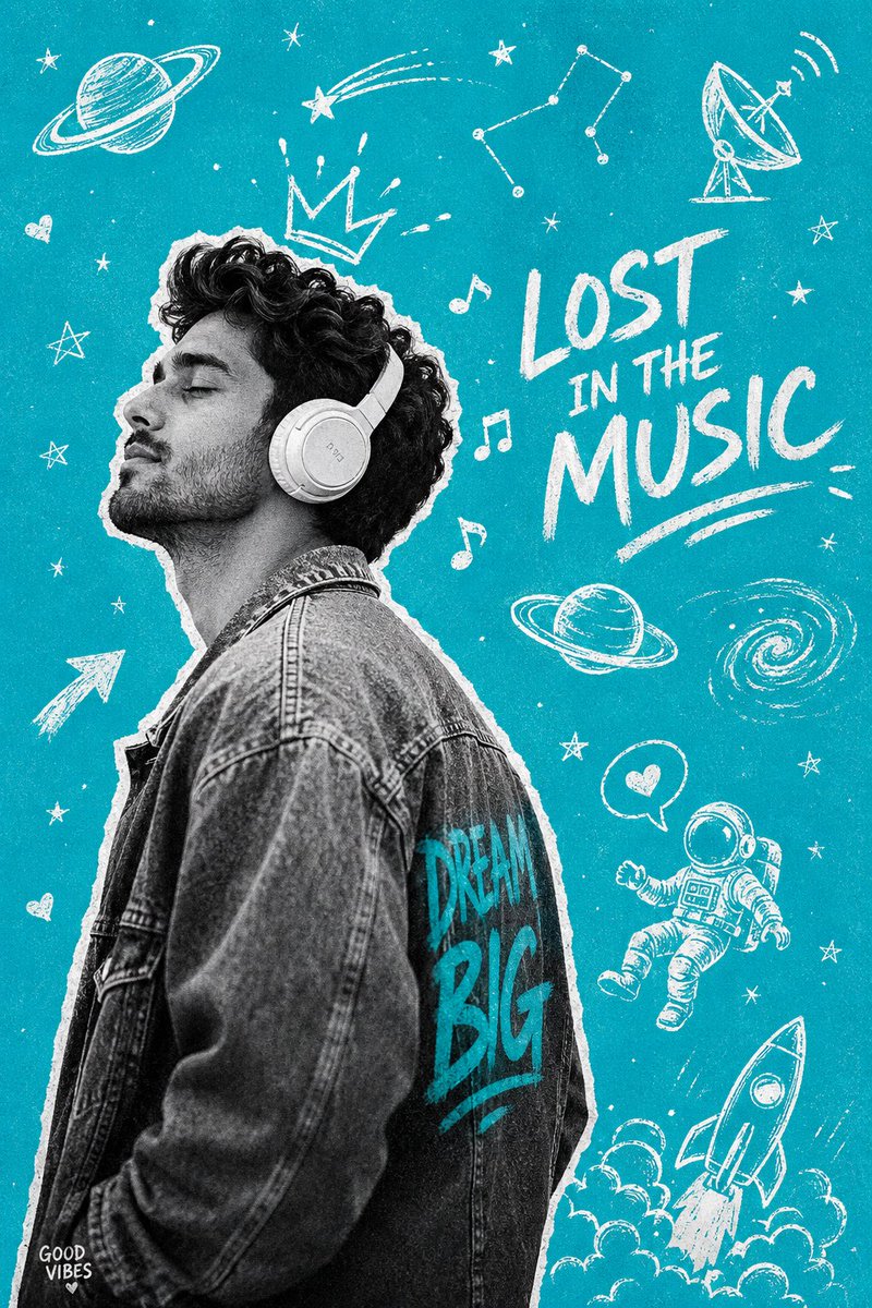 Lost-in-the-Music-Poster in S/W