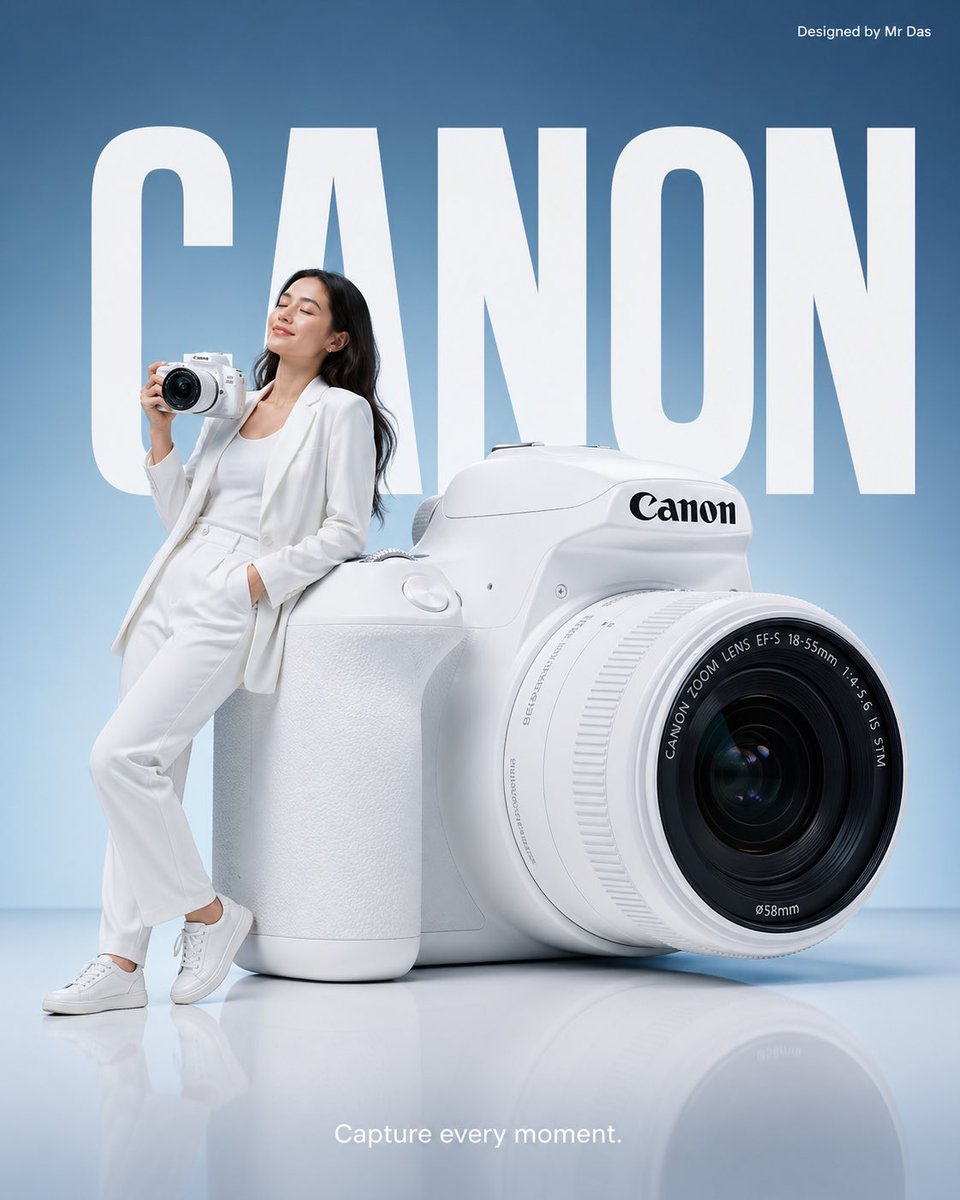 Minimalistische Canon-Kamera-Werbung