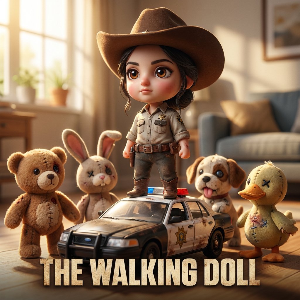 Niedliche Apokalypse-Sheriff-Puppe