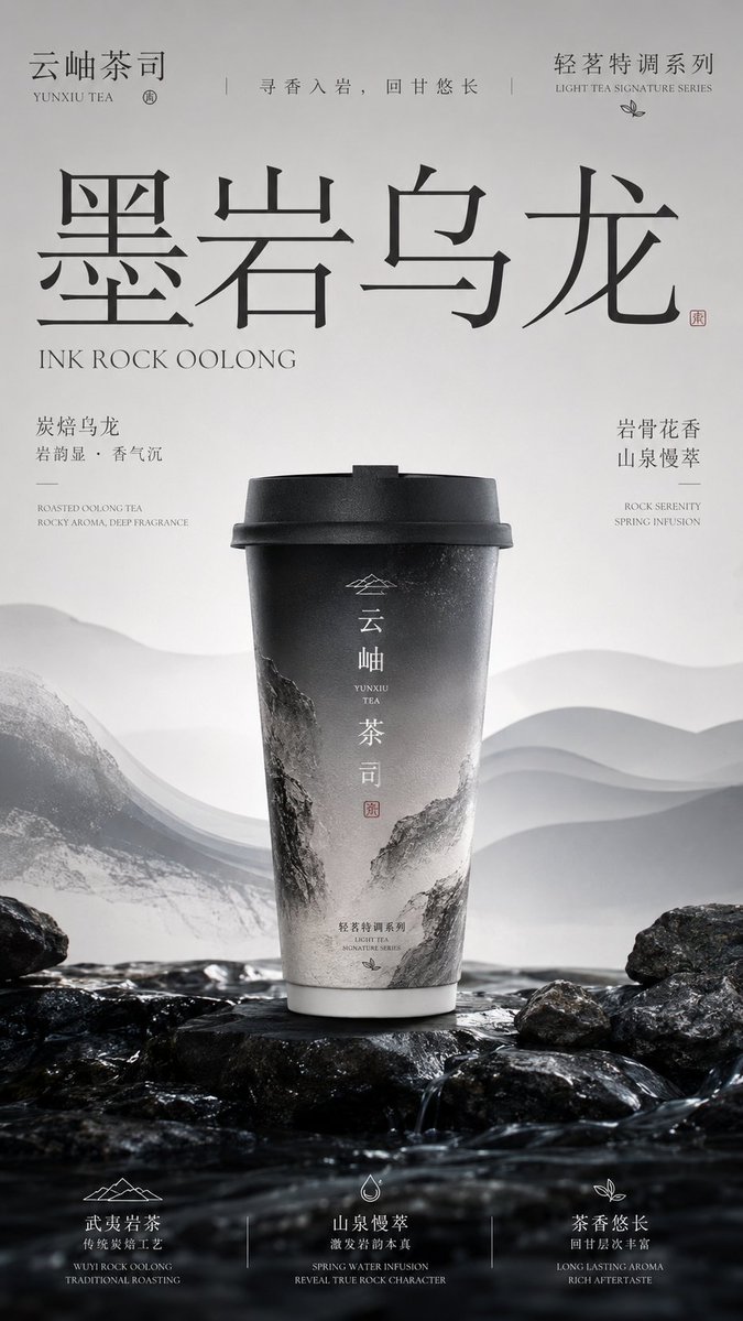 Póster de Packaging de Té Neo-Chino