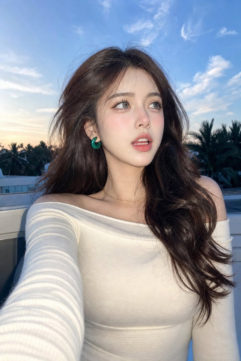 Selfie Editorial de Beleza na Hora Azul
