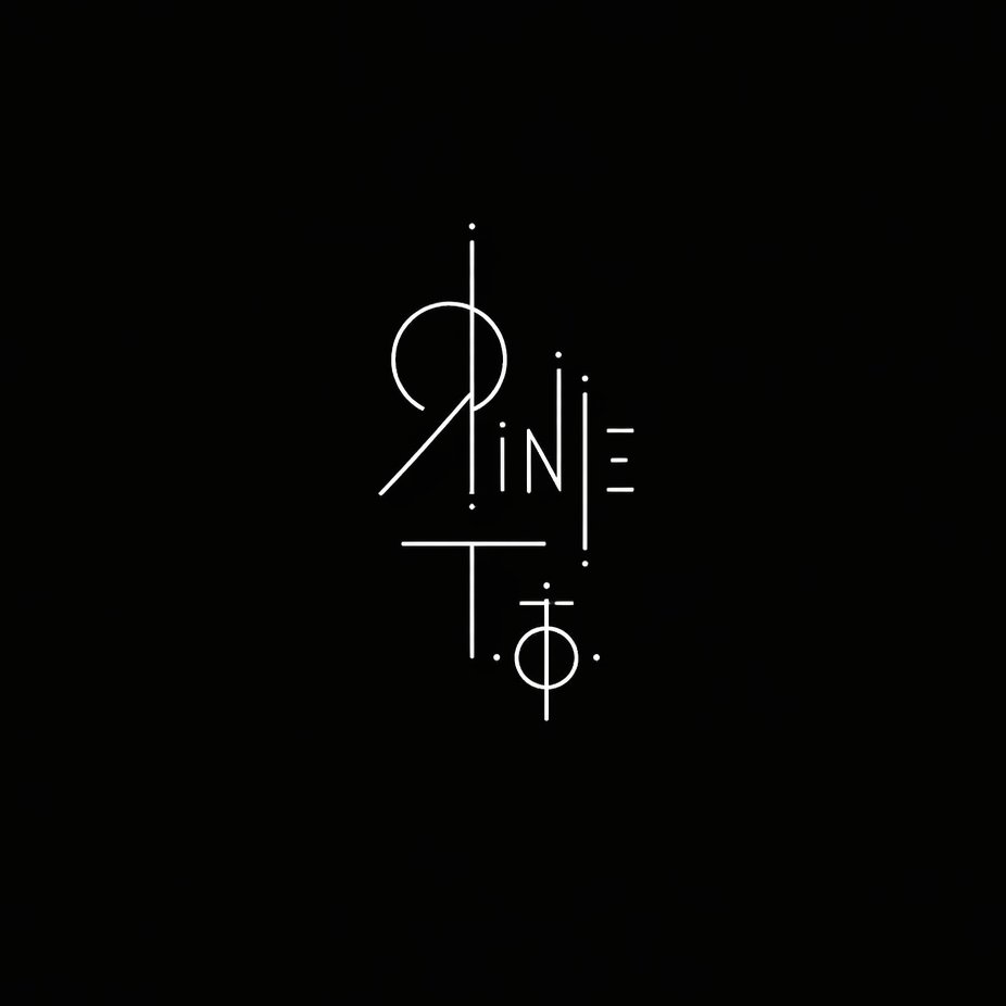 Logo d'artiste glyphe minimaliste