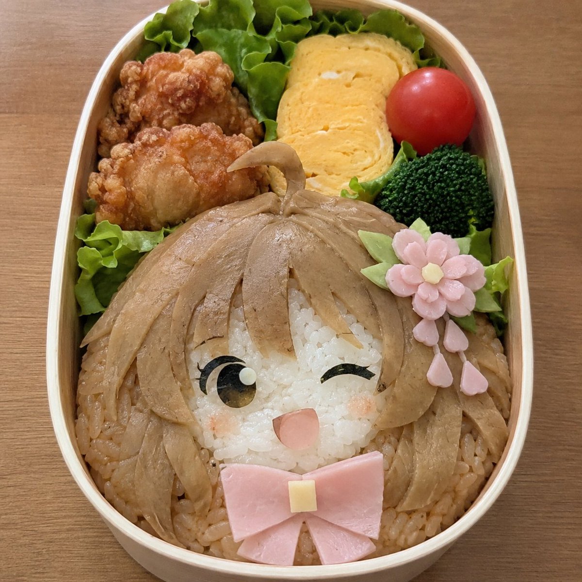 Realistisches selbstgemachtes Charakter-Bento
