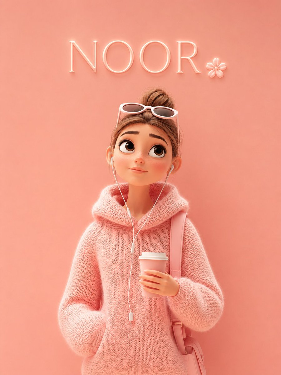 Garota Fofa em 3D Estilo Pixar