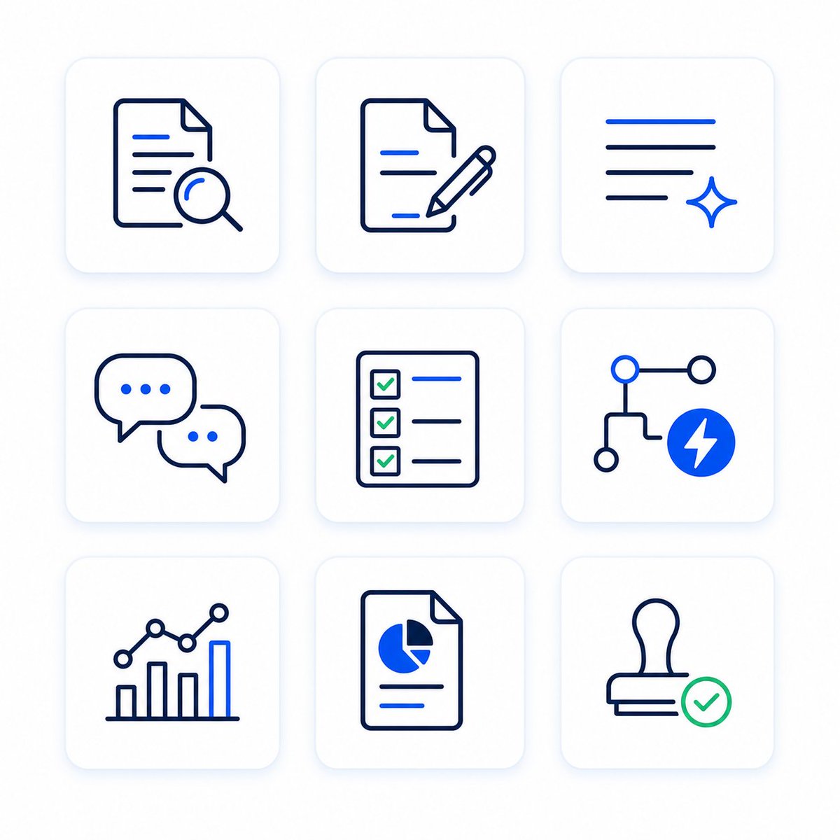 Icon-Set für KI-SaaS