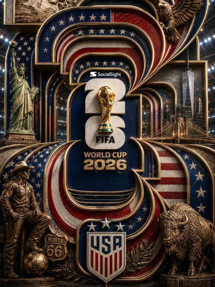 월드컵 2026 럭셔리 3D 포스터