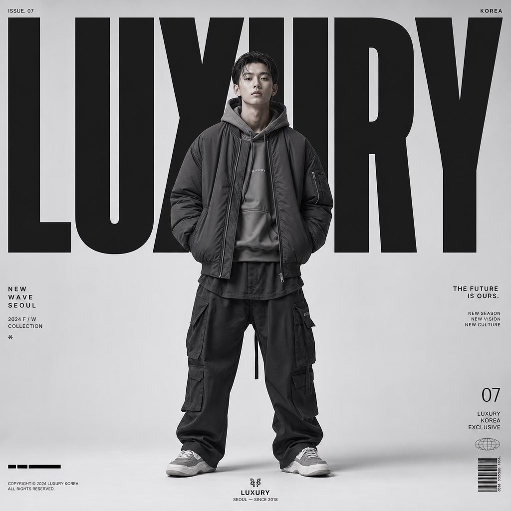 Pôster Editorial de Streetwear de Luxo