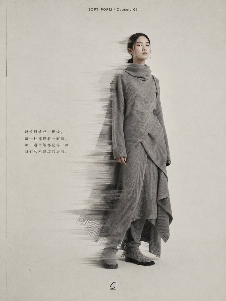 Affiche de mode expérimentale fantôme