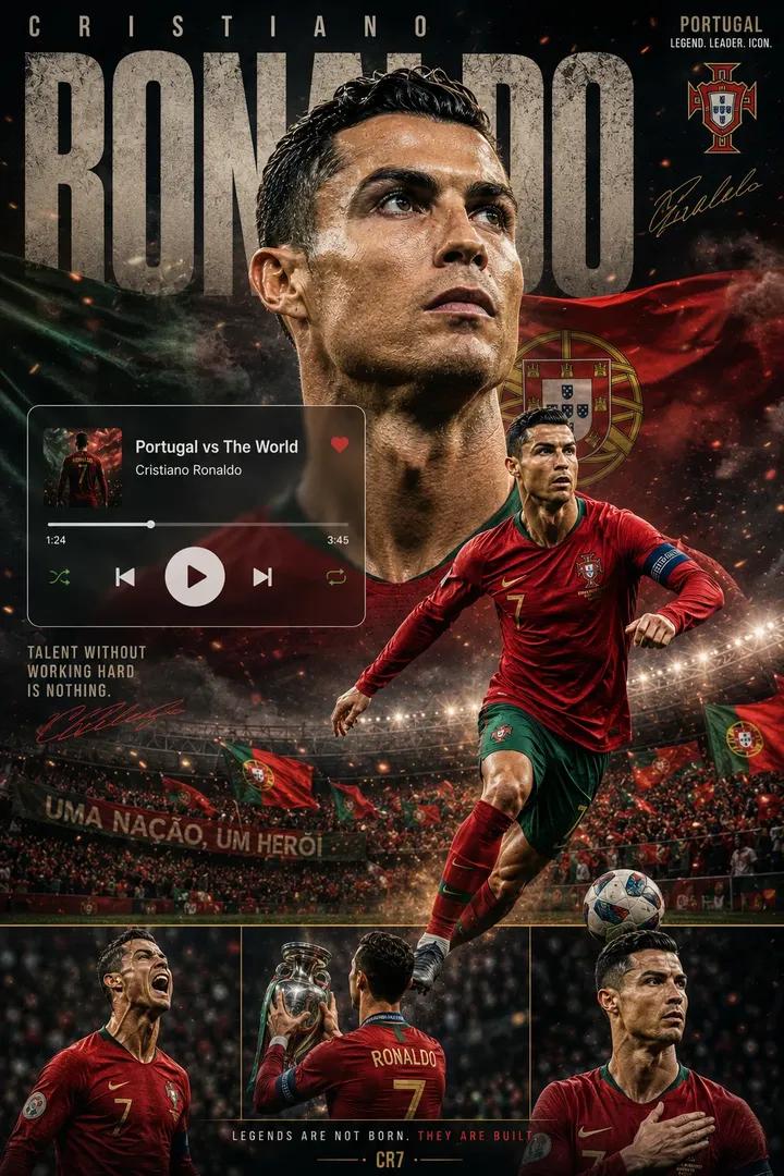 Filmreifes Fußball-Legenden-Poster