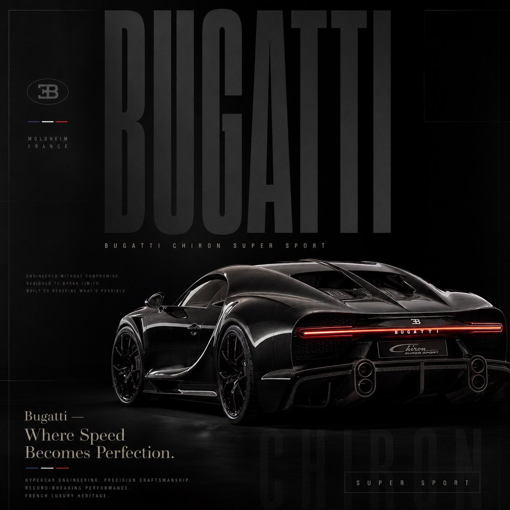 Luxus-Hypercar-Editorialposter