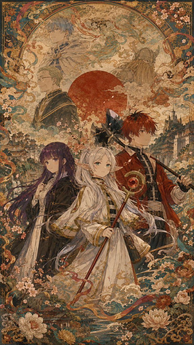 Frieren im Ukiyo-e-Stil