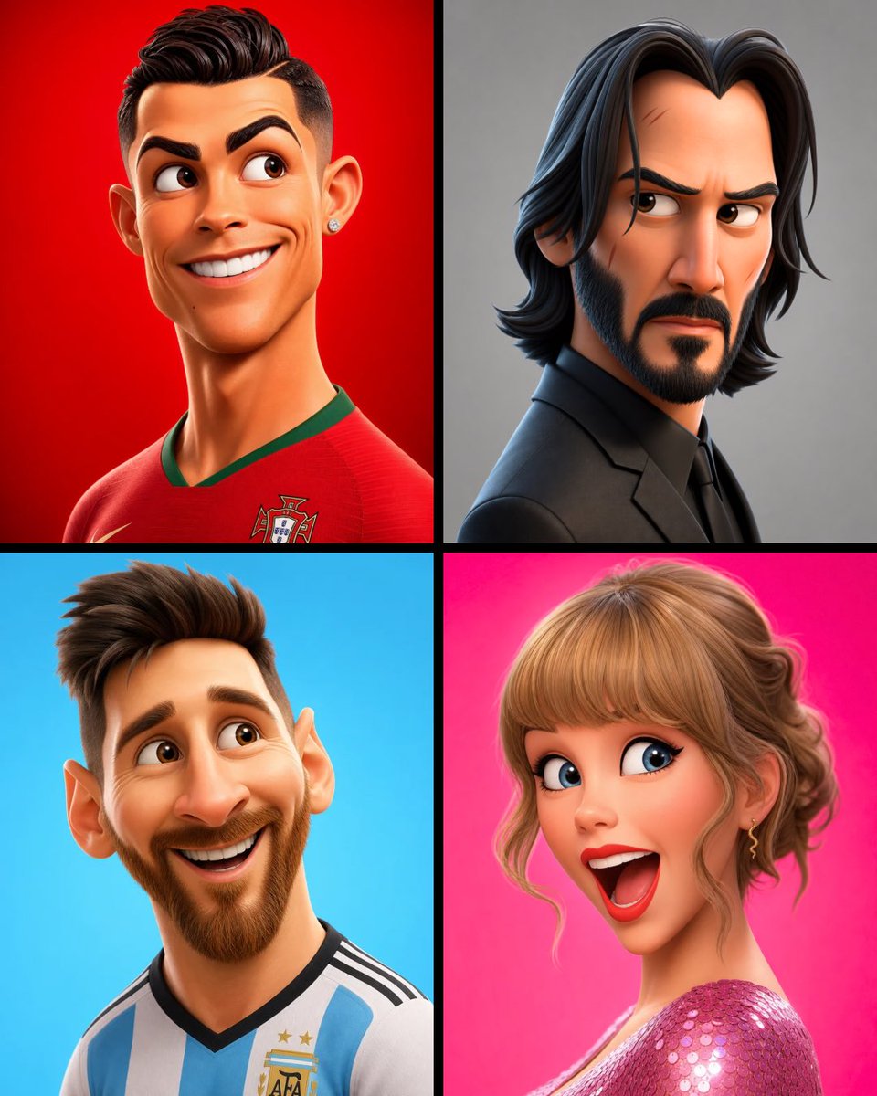 Caricatures 3D de Célébrités