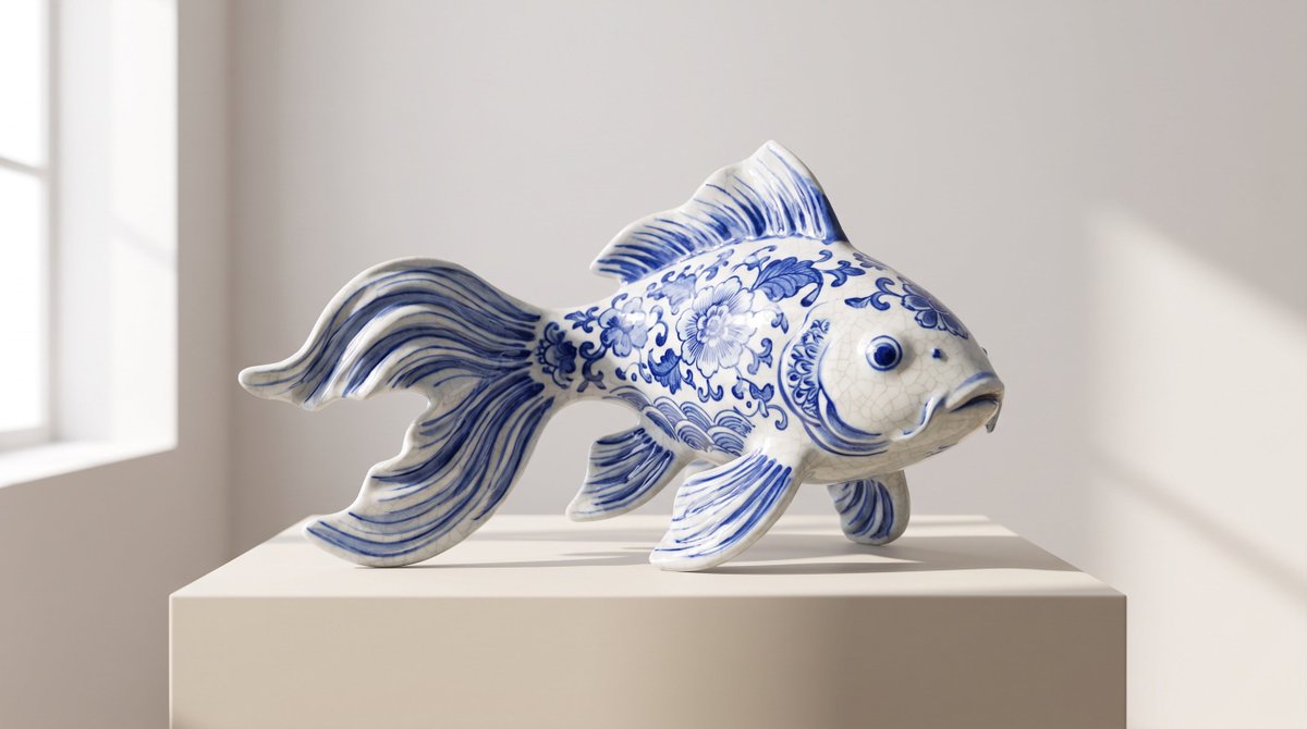 Museum Blue Floral Porcelain