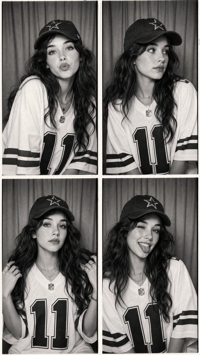 Vintage B&W Photo Booth Collage