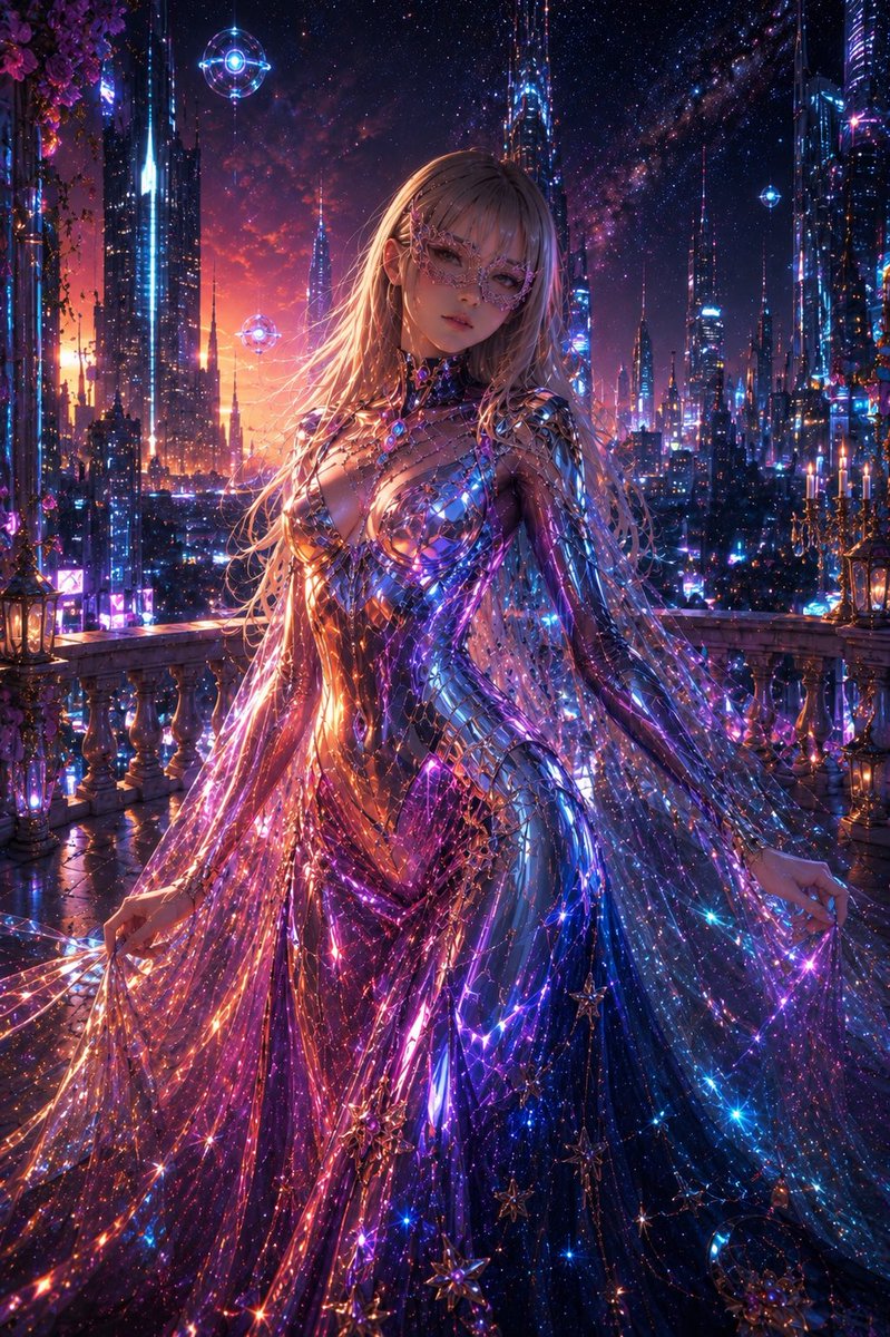 Masquerade Twilight Gradient Gown