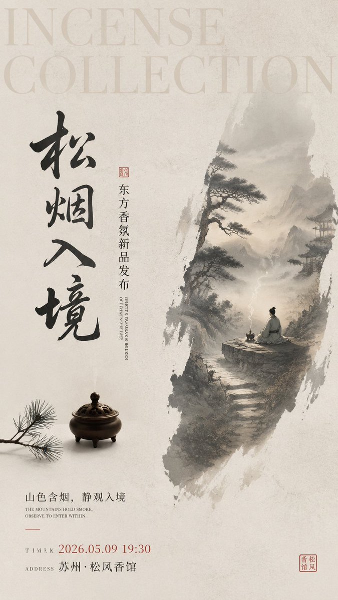 Song-Style Oriental Culture Poster