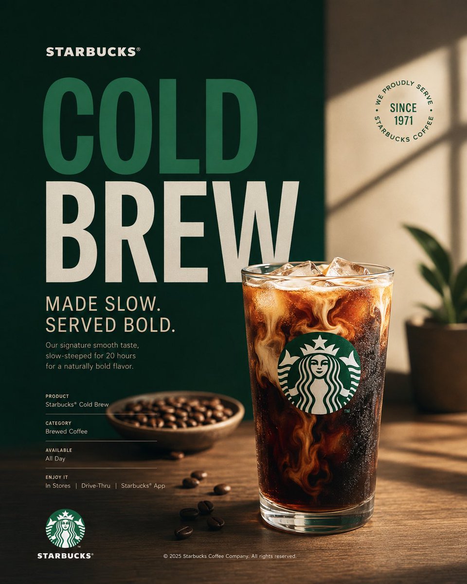 Premium Starbucks Ad Poster