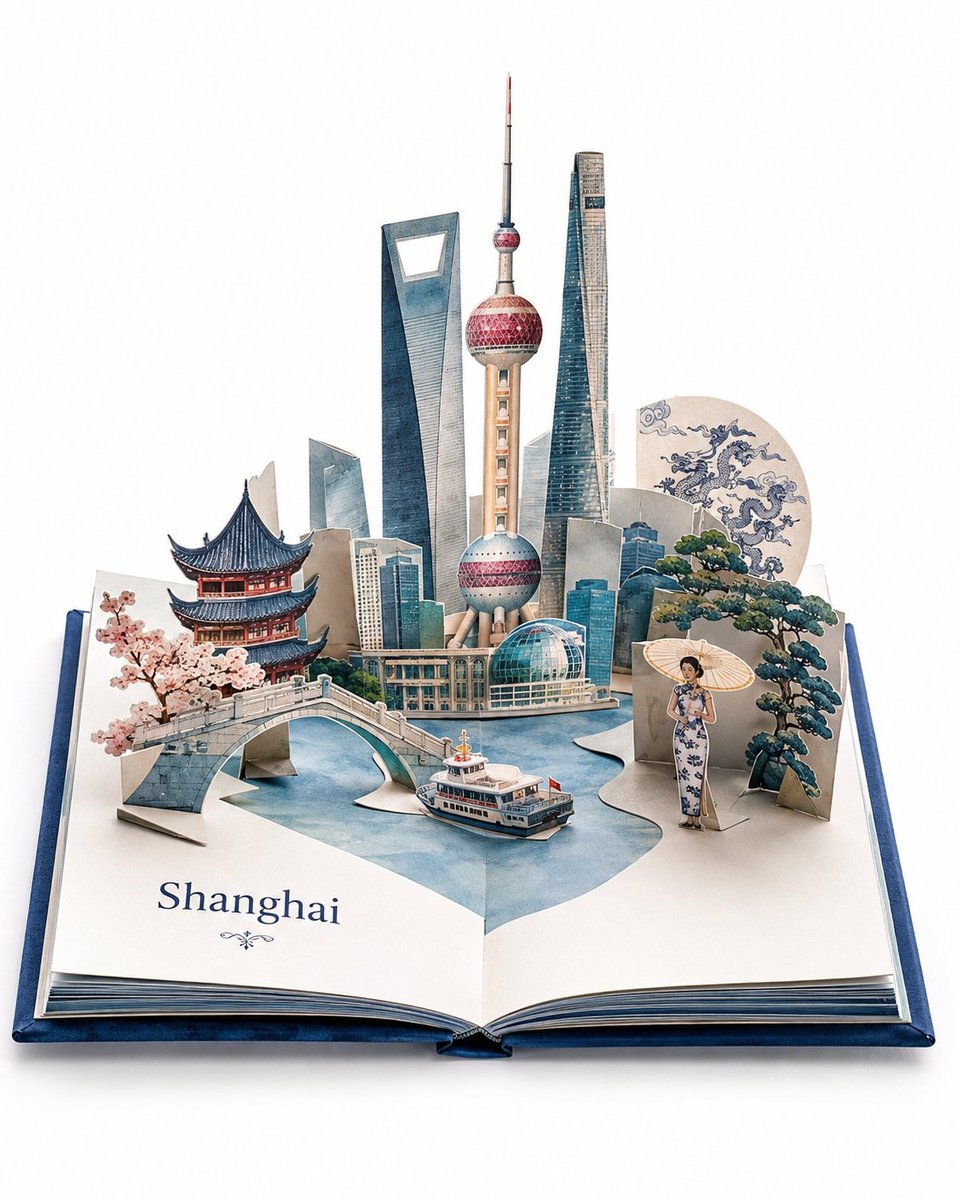 City Pop-Up Book Paper Art