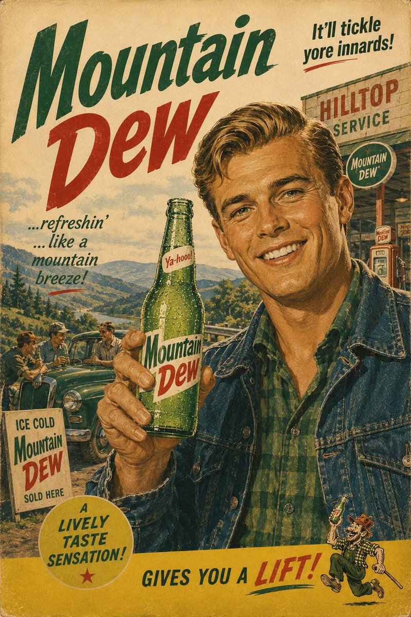 1960s Retro Beer Ad Poster
