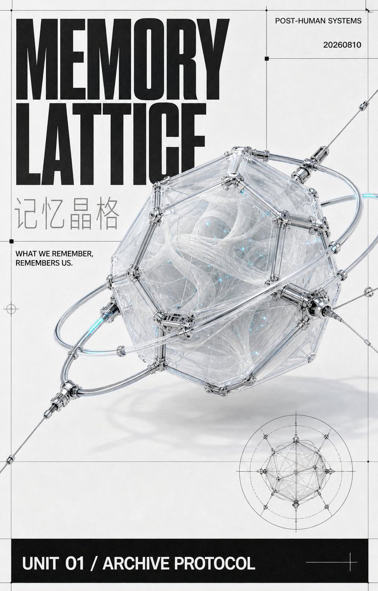 Post-Human Systems Futurist Poster