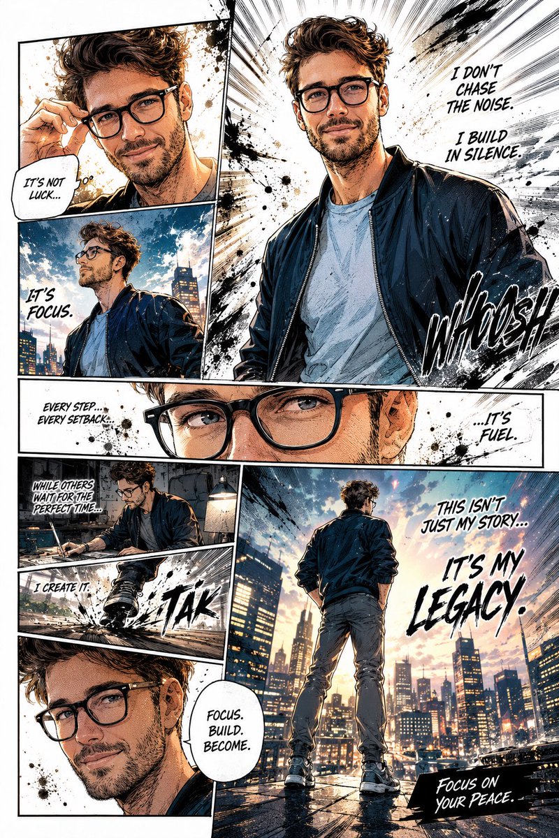 Full-Color Manga Page Portrait
