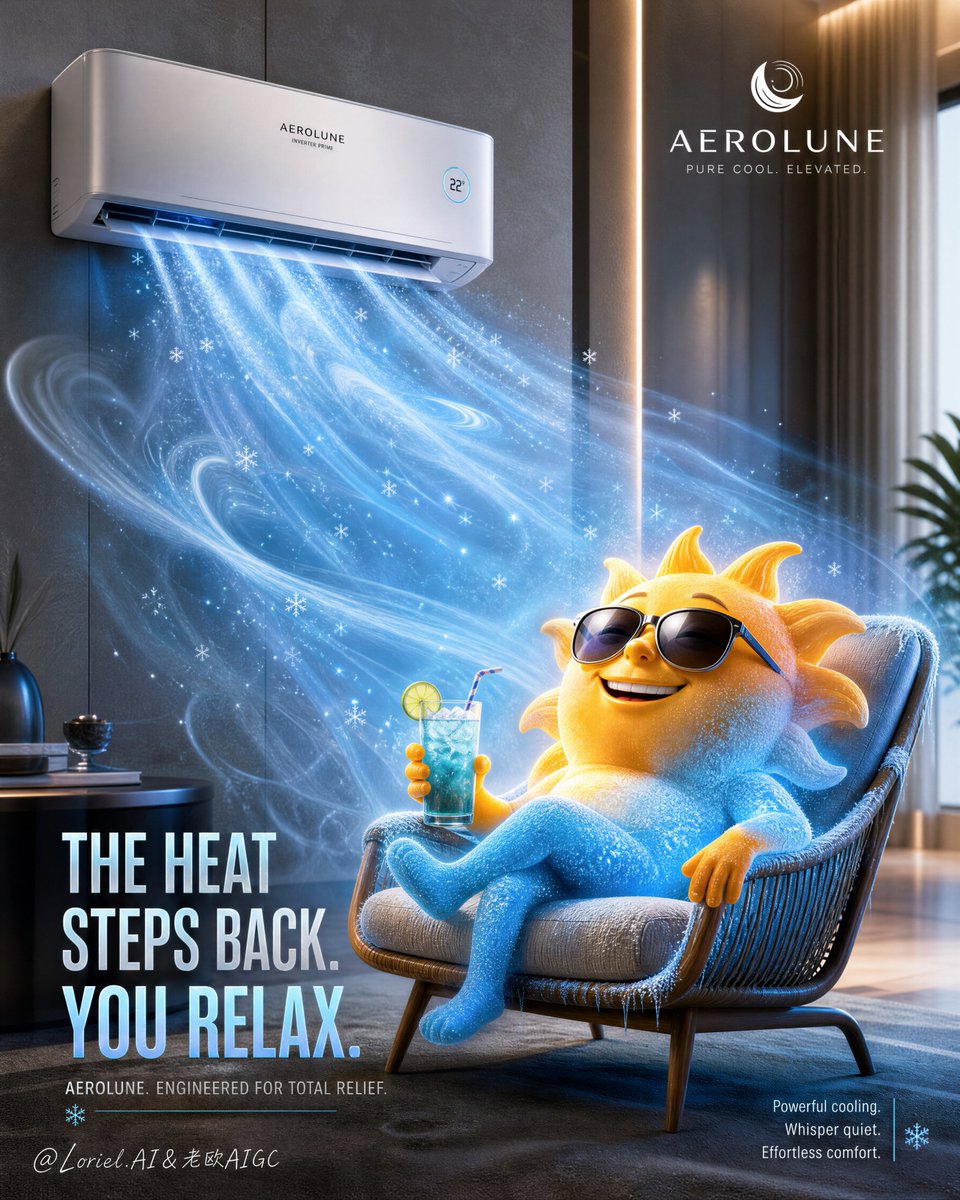 Desert Luxury Air-Conditioner Ad Poster