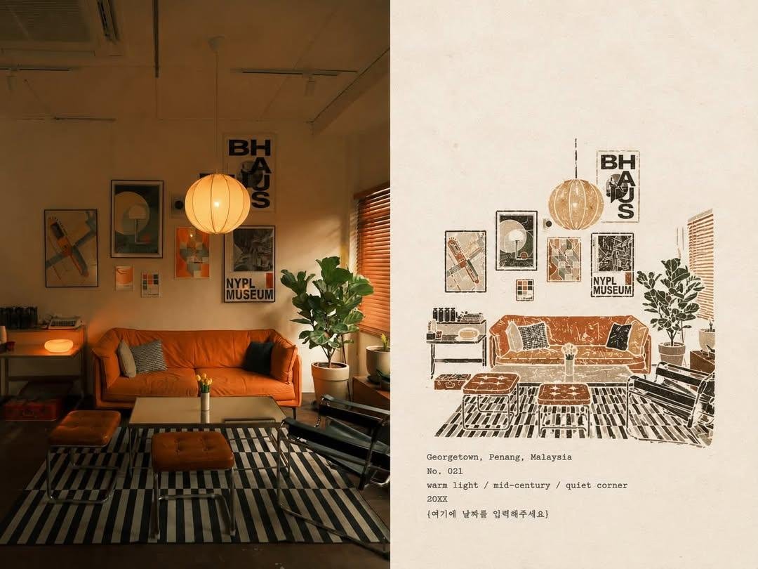 Vintage Travel-Journal Page: Bangkok