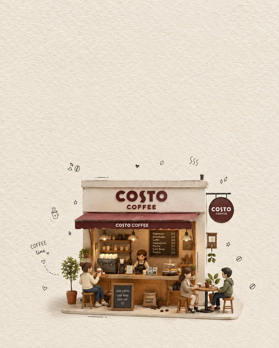 Cozy 3D Miniature Coffee Shop